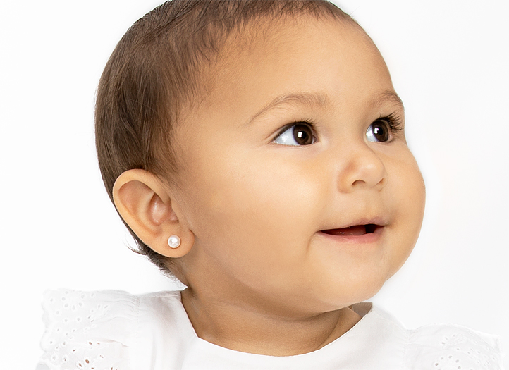 Earring Shown on Infant Girl