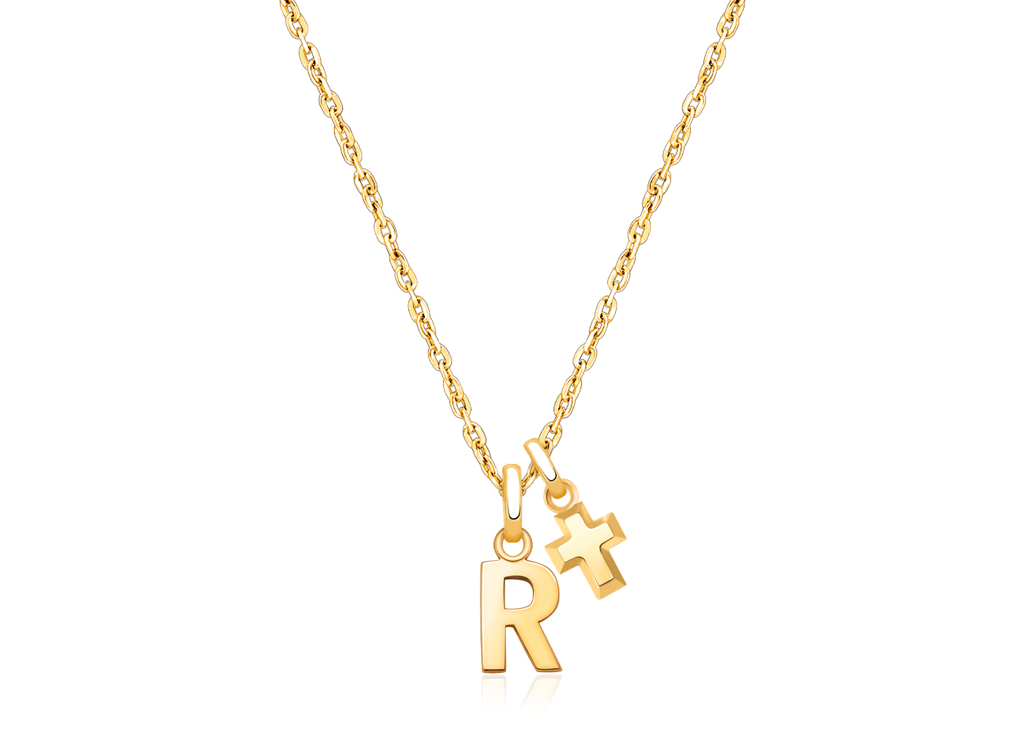 Enlarged to Show Detail<br>Shown with Cross Charm