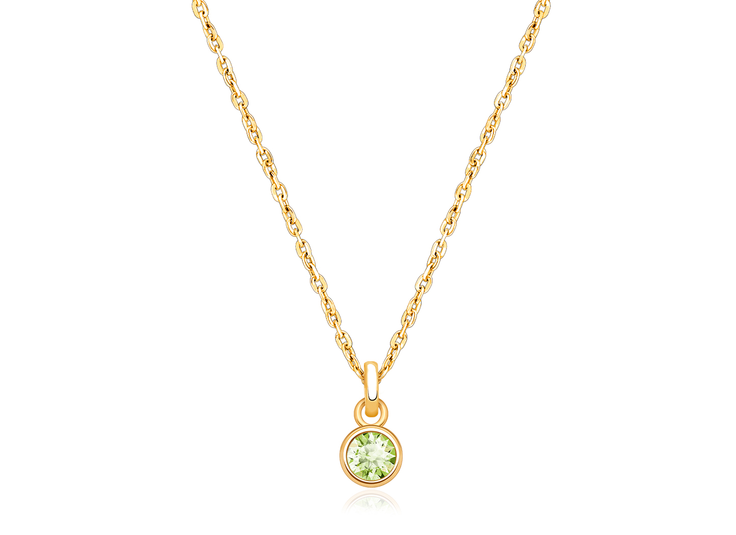 August Birthstone Shown<br />Enlarged to Show Detail