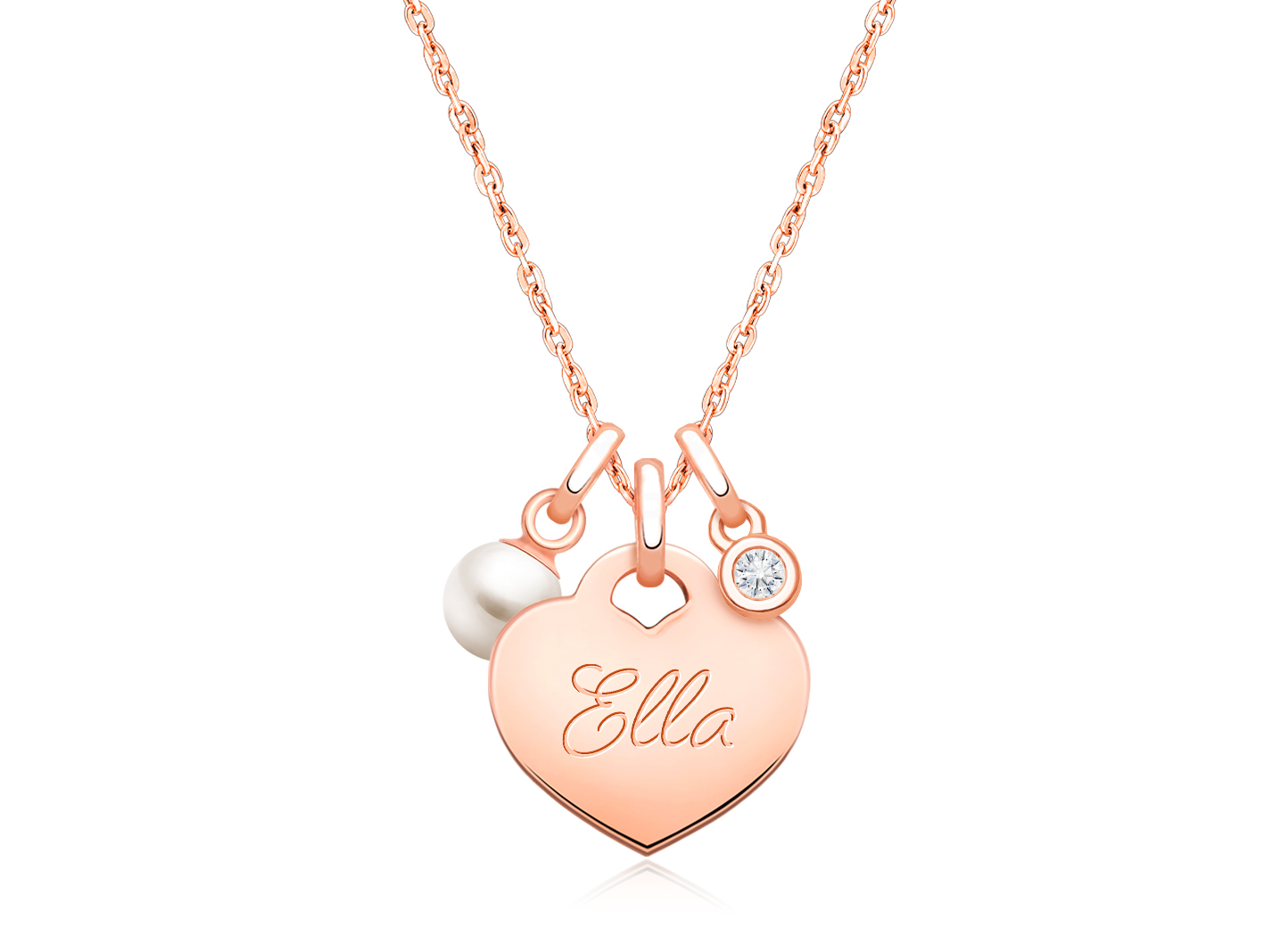 Enlarged to Show Detail<br />Shown with <u>Optional</u> Pearl & Diamond Charms