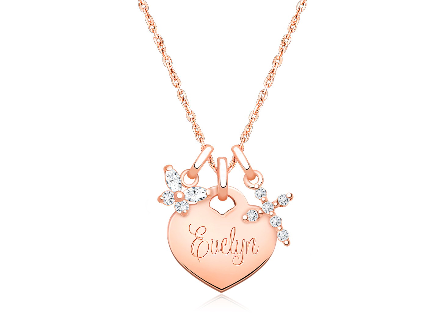 Cross & Butterfly Charms <u>NOT</u> Included<br />( add the charms your child would love )