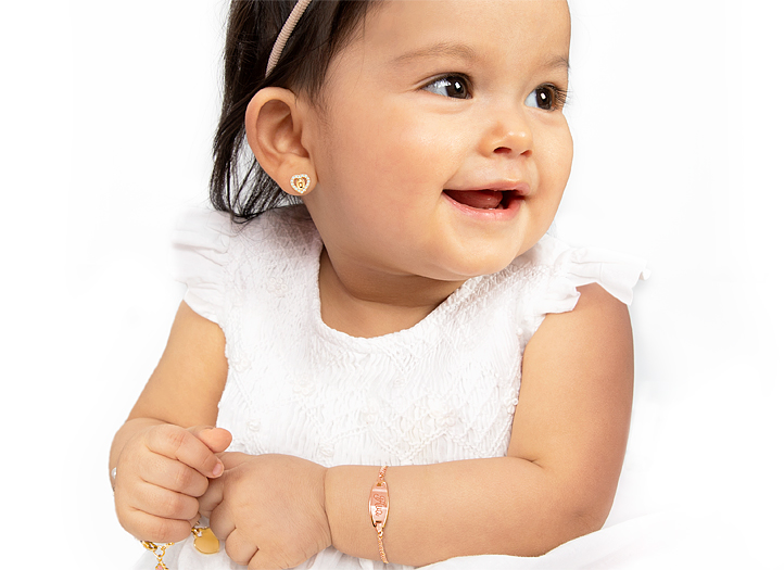 Example Bracelet Shown on Infant Girl