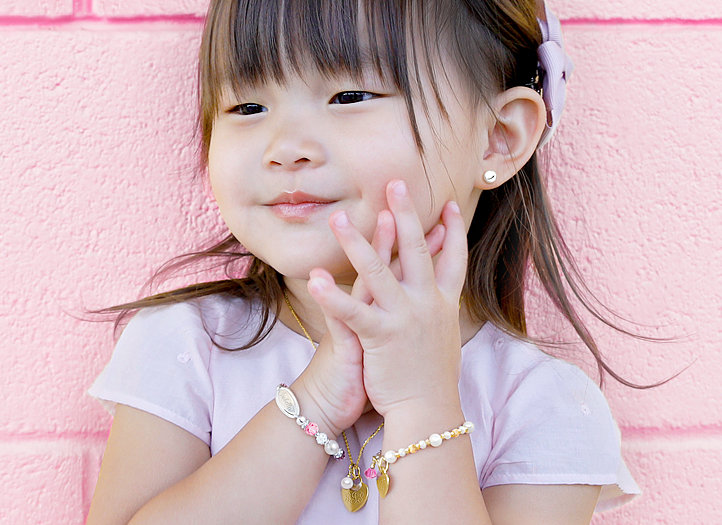 Earring Shown on Child Model