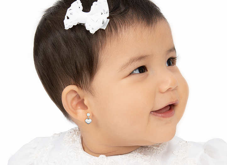 Earring Shown on 1 Year Old Girl