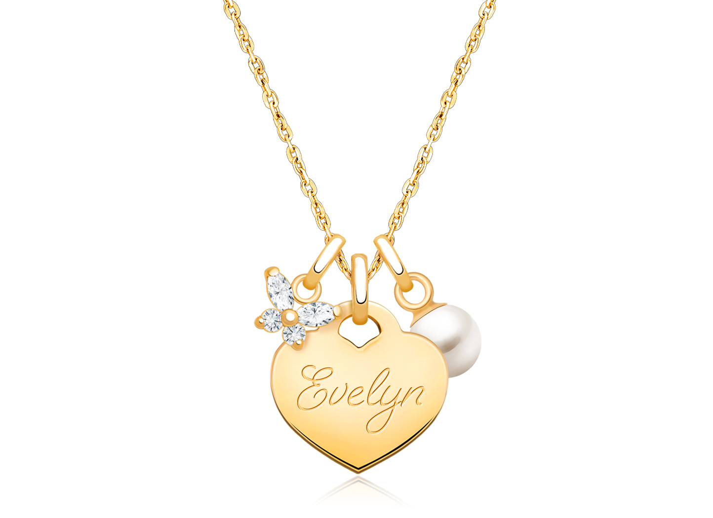Butterfly & Pearl Charms <u>NOT</u> Included<br />( add the charms your child would love )