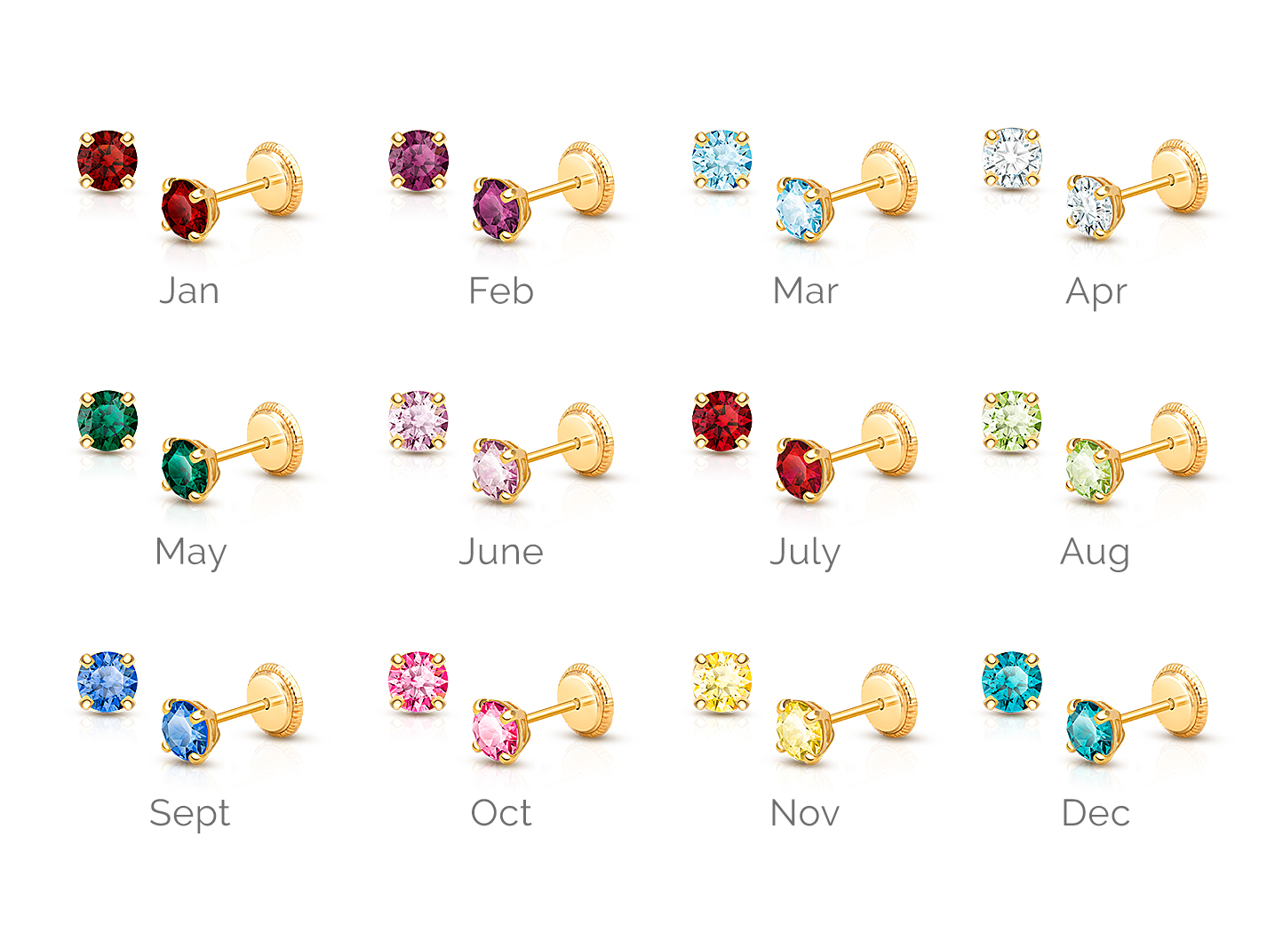 All 12 Birthstones Available