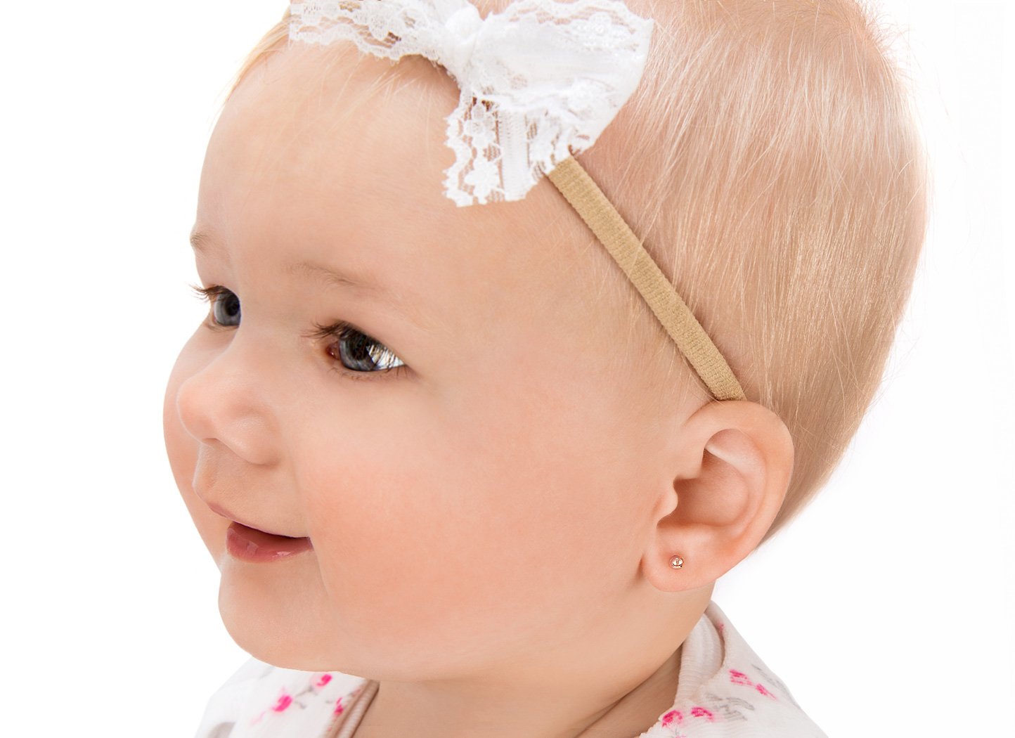Earring Shown on 1 Year Old Girl