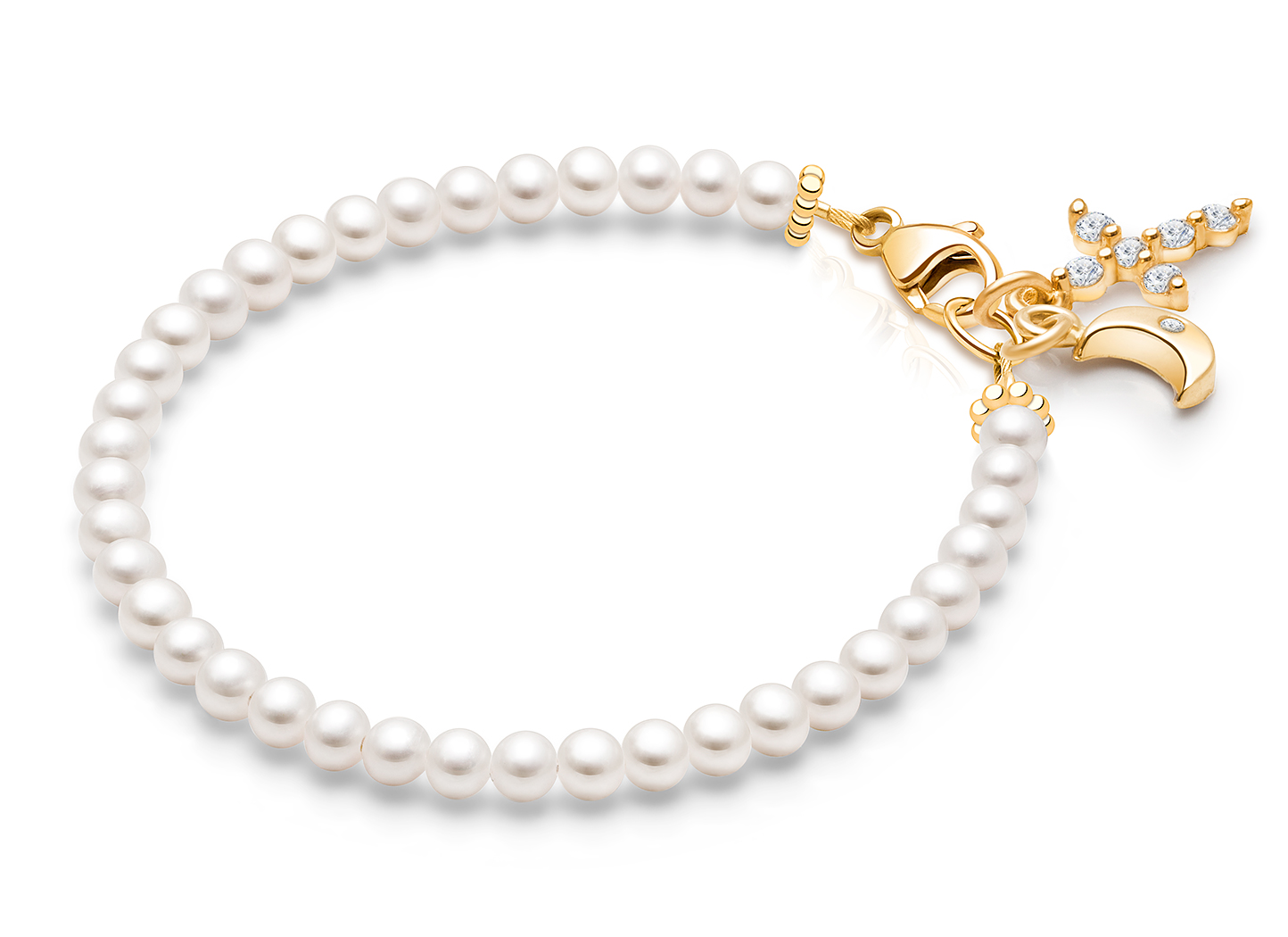 Shown with <u>Upgraded</u> Cross - Moon Charm <u>NOT</u> Included<br />( add the charms your child would love )