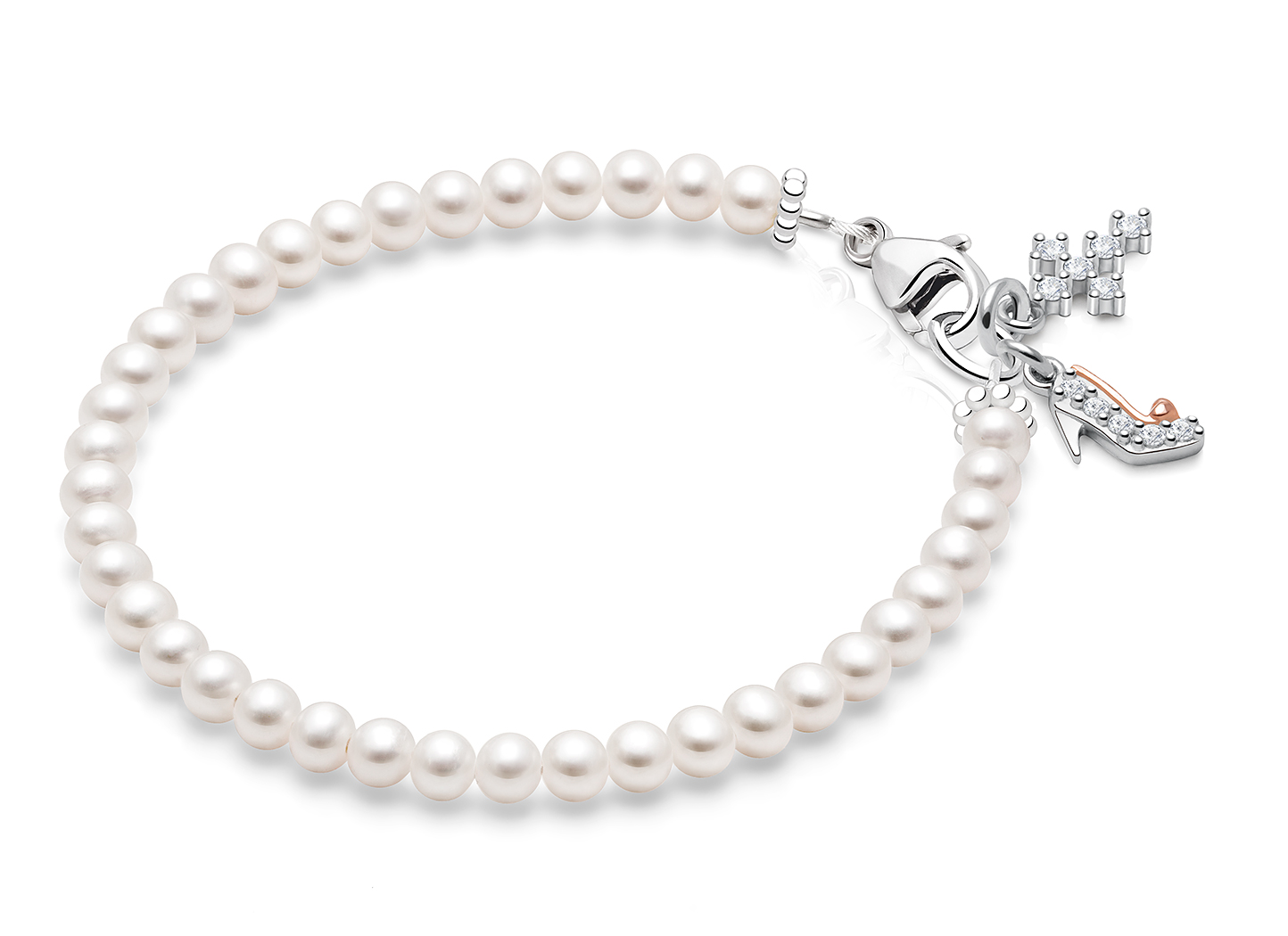 Shown with <u>Upgraded</u> Cross - Princess Shoe Charm <u>NOT</u> Included<br />( add the charms your child would love )