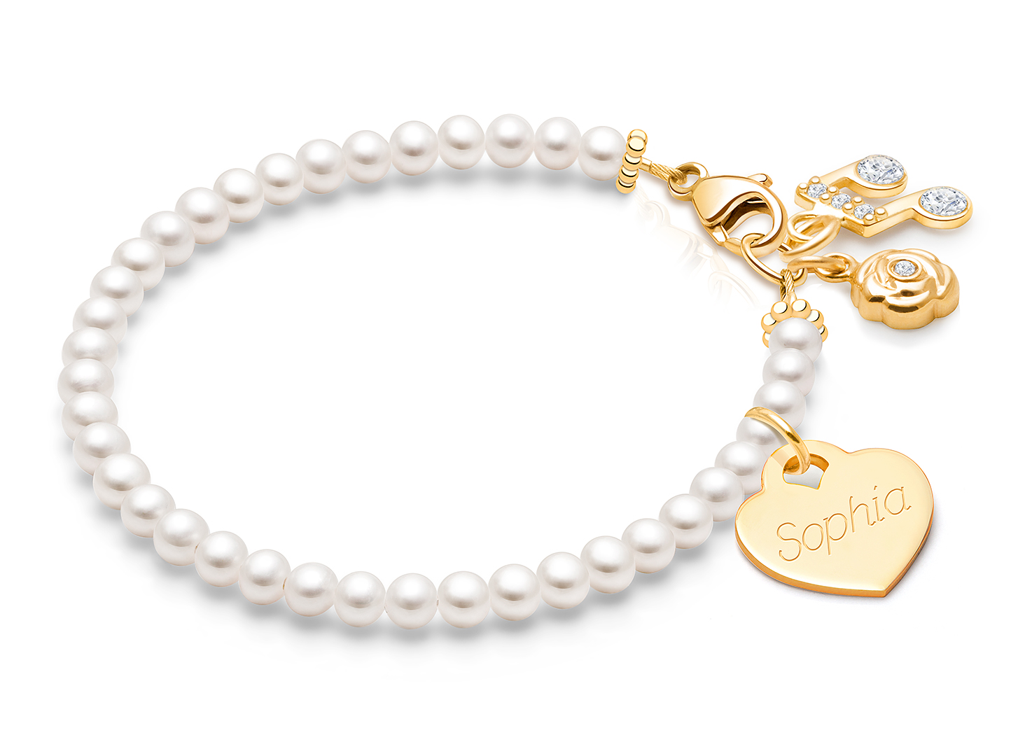 Music Note and Rose Charms <u>NOT</u> Included<br />( add the charms your child would love )