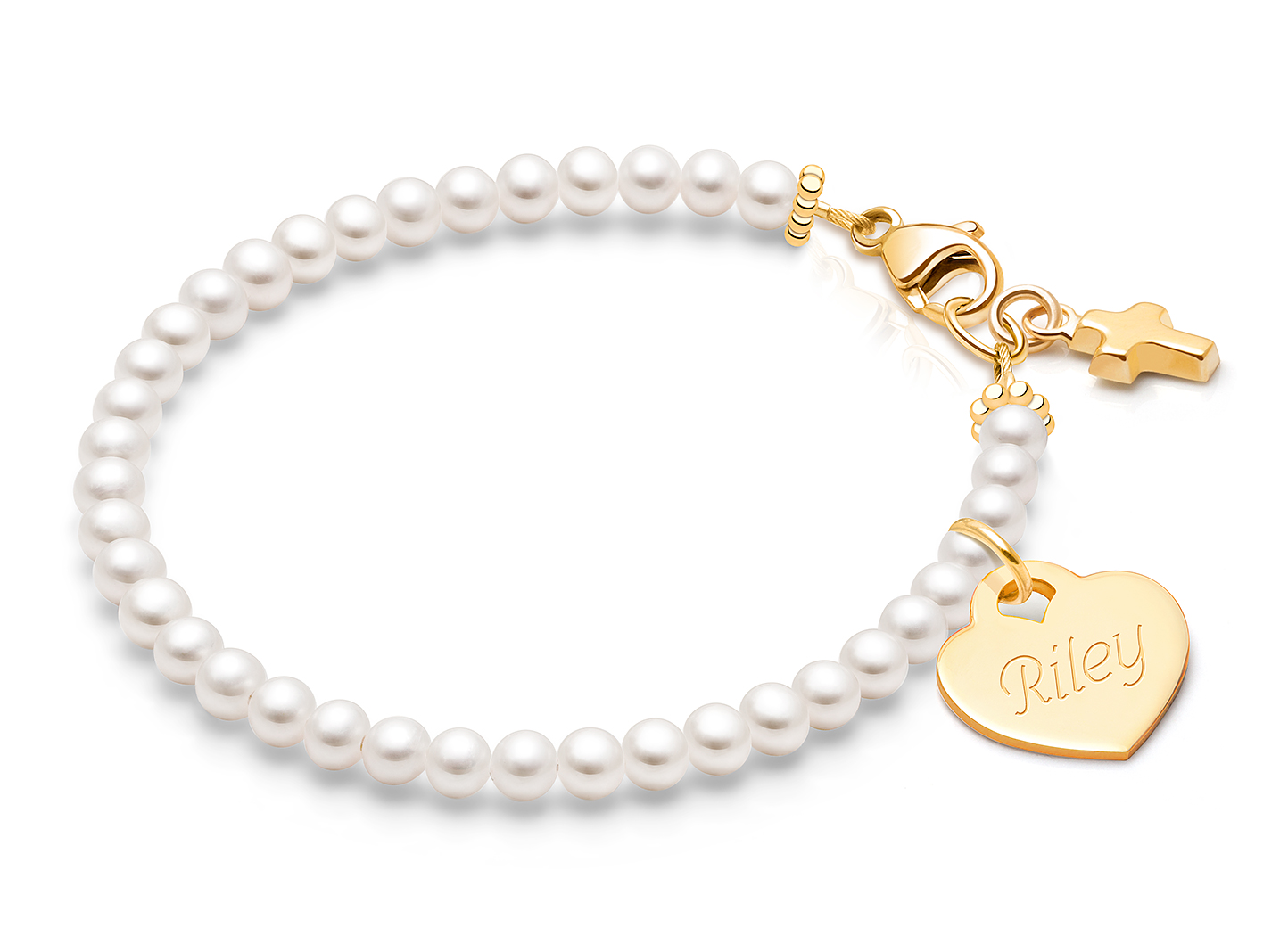 Enlarged to Show Detail<br />Shown with <u>Included</u> Cross Charm