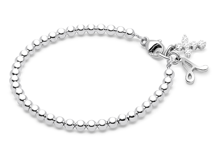 Enlarged to Show Detail<br />Shown with <u>Upgraded</u> Cross - Initial Charm <u>NOT</u> Included<br />( add the charms your child would love )