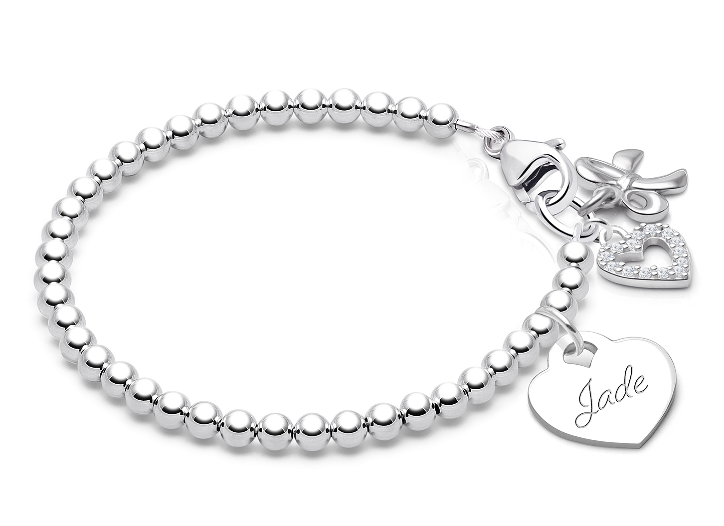 Bow & Heart Charms <u>NOT</u> Included<br />( add the charms your child would love )