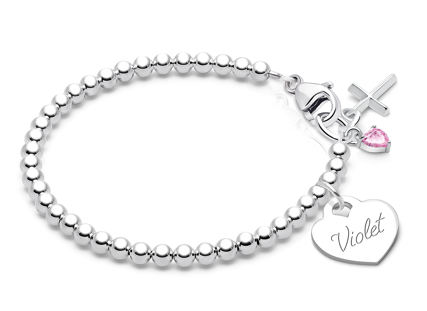 Shown with <u>Upgraded</u> Cross - Heart Charm <u>NOT</u> Included<br />( add the charms your child would love )
