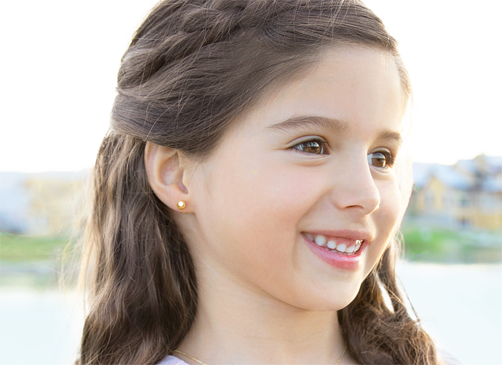 Earring Shown on 5 Year Old Girl