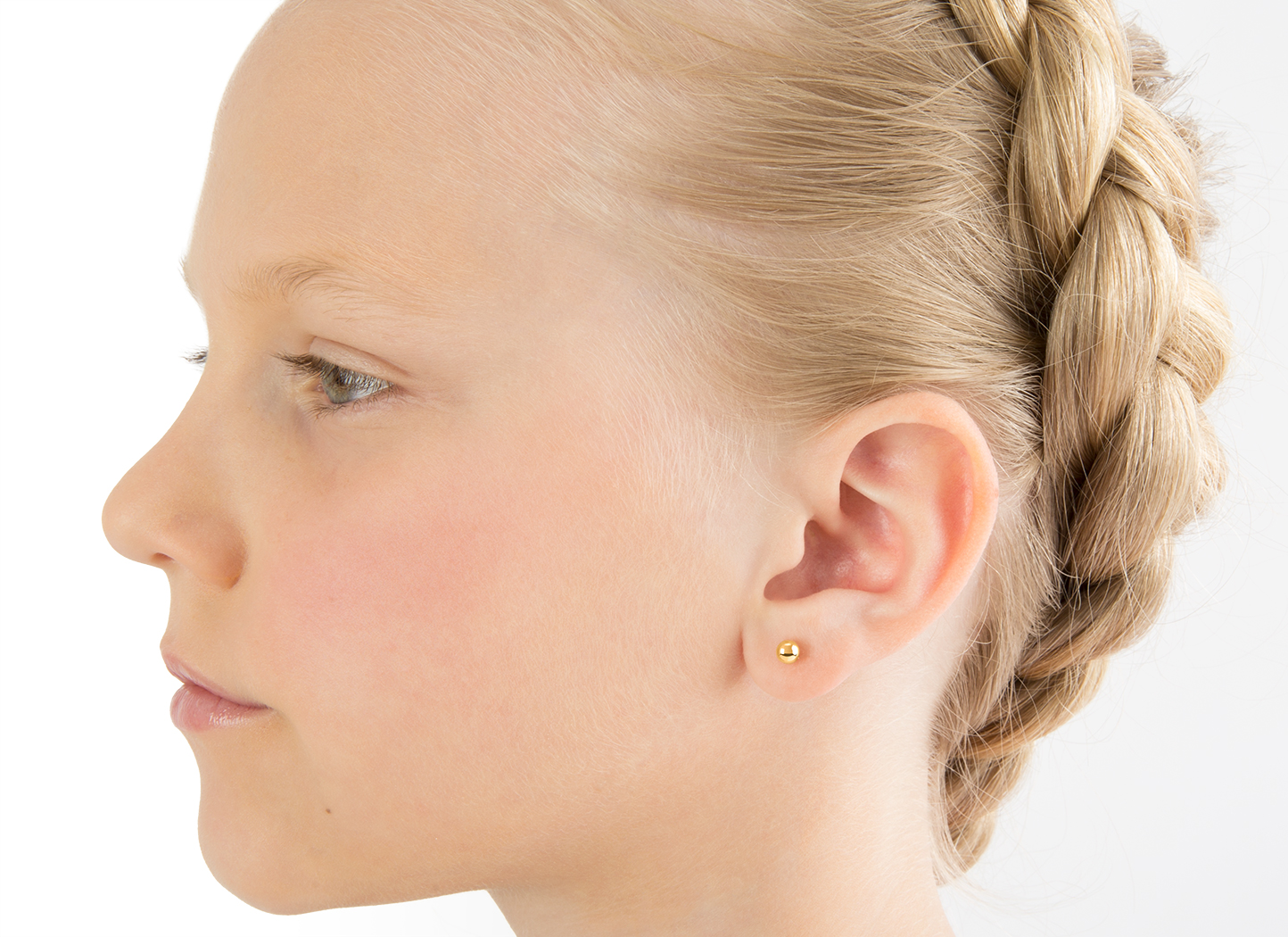 Earring Shown on 10 Year Old Girl