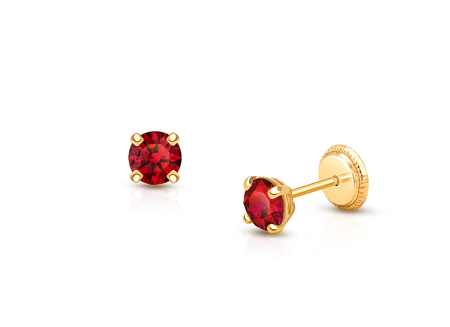 July Birthstone Shown<br />Enlarged to Show Detail 