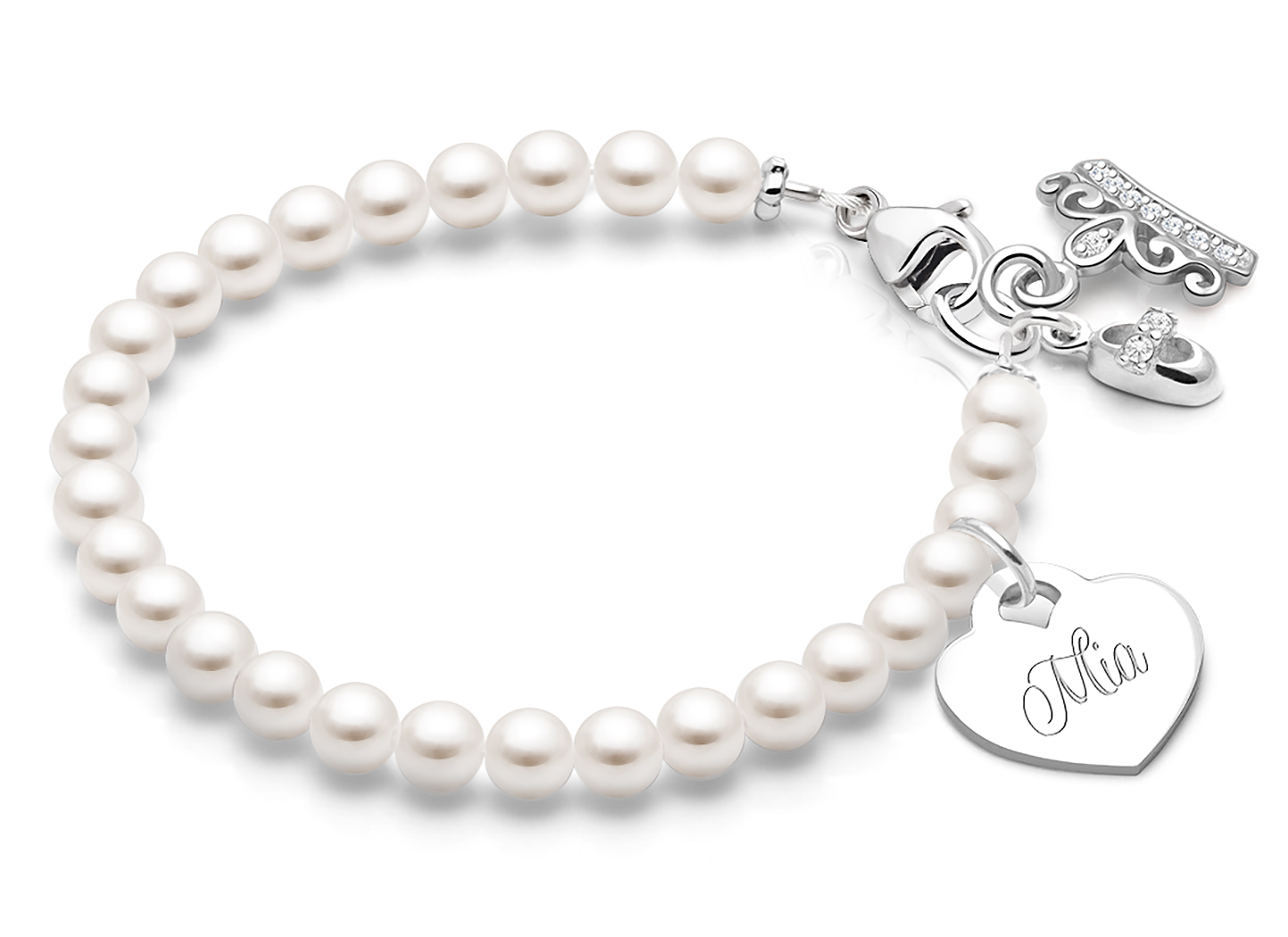 Tiara & Baby Shoe Charms <u>NOT</u> Included<br />( add the charms your child would love )