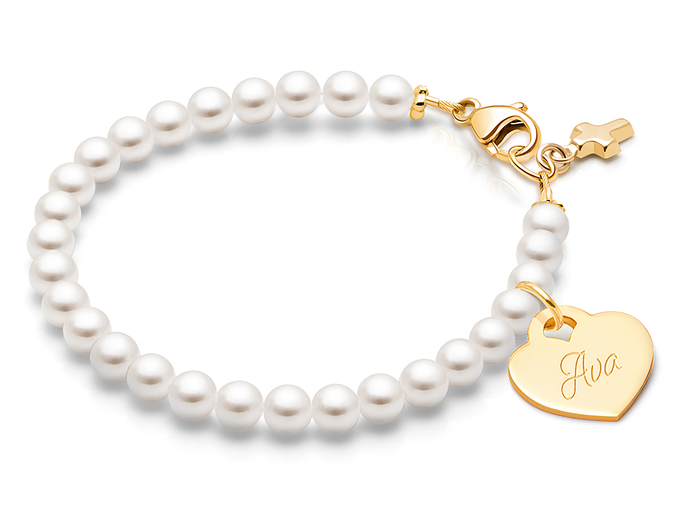 Enlarged to Show Detail<br />Shown with <u>Included</u> Cross Charm