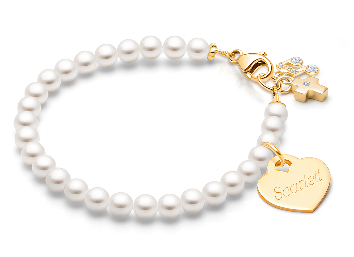 Shown with <u>Upgraded</u> Cross - Music Note Charm <u>NOT</u> Included<br />( add the charms your child would love )