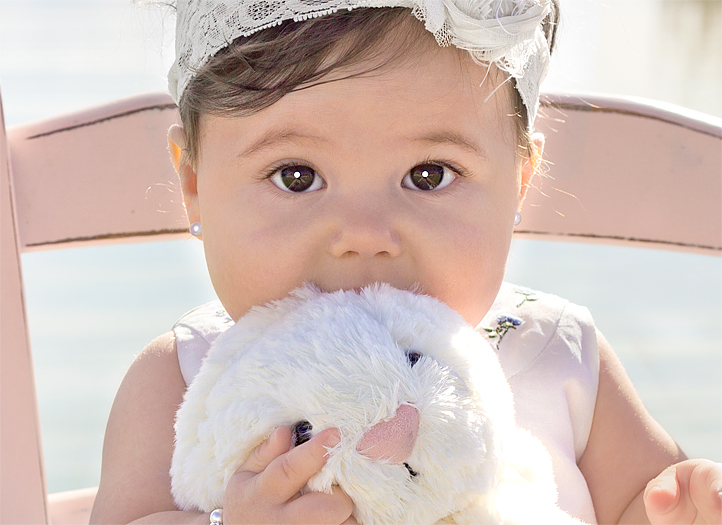 Earring Shown on 6 Month Old Girl