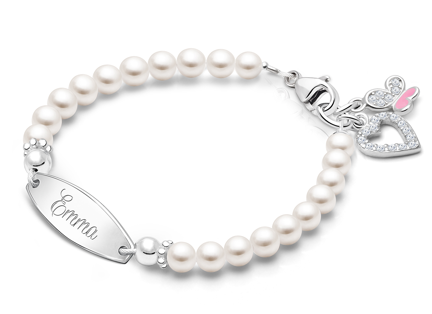 Butterfly & Heart Charms <u>NOT</u> Included<br />( add the charms your child would love )