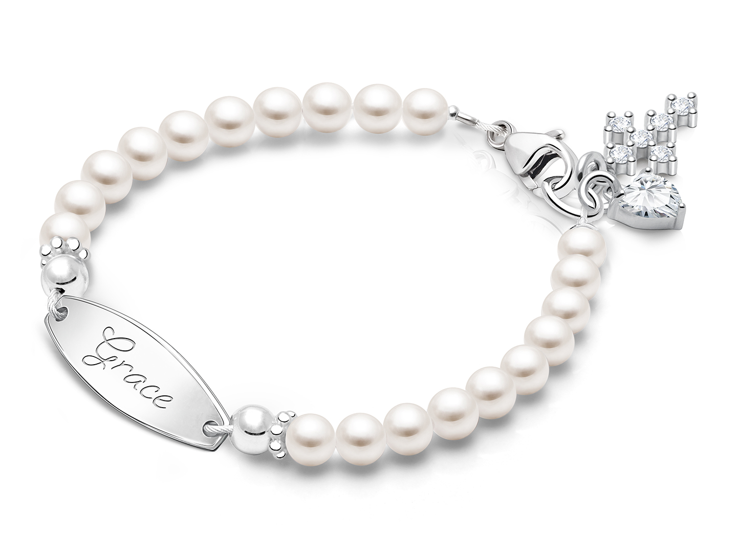 Shown with <u>Upgraded</u> Cross - Heart Charm <u>NOT</u> Included<br />( add the charms your child would love )
