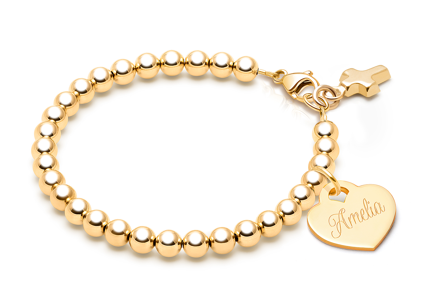 Enlarged to Show Detail<br />Shown with <u>Included</u> Cross Charm
