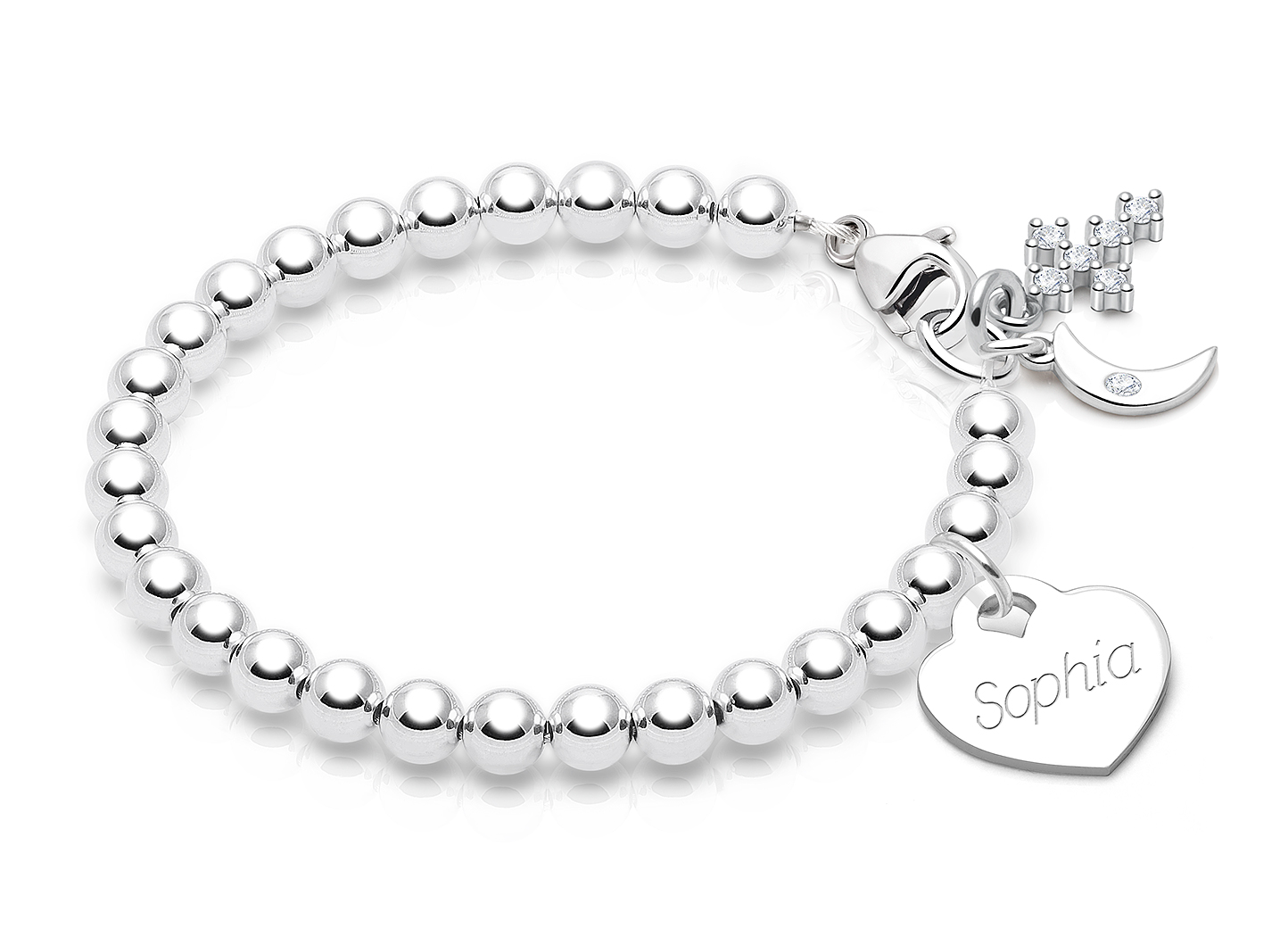 Shown with <u>Upgraded</u> Cross - Moon Charm <u>NOT</u> Included<br /> ( add the charms your child would love )
