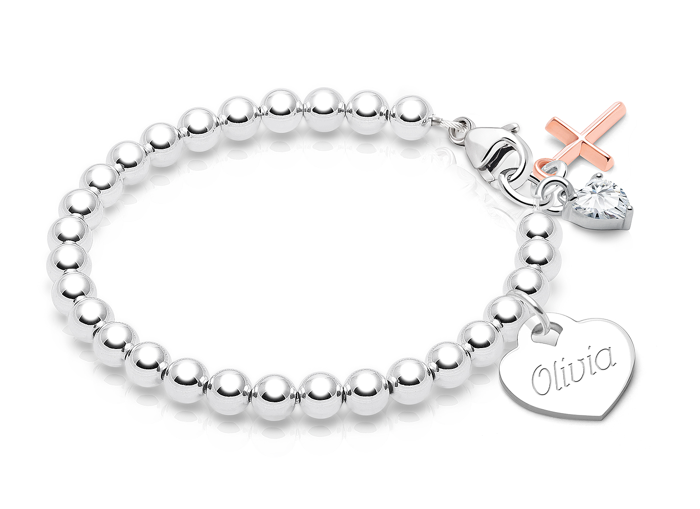 Shown with <u>Upgraded</u> Cross - Heart Charm <u>NOT</u> Included<br /> ( add the charms your child would love )