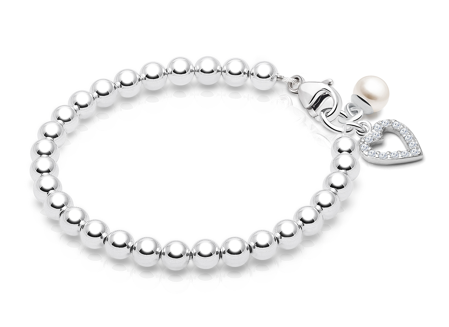 Heart and Pearl Charms <u>NOT</u> Included<br />( add the charms your child would love )