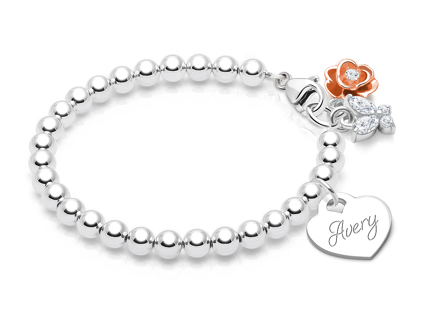 Rose and Butterfly Charms <u>NOT</u> Included<br />( add the charms your child would love )