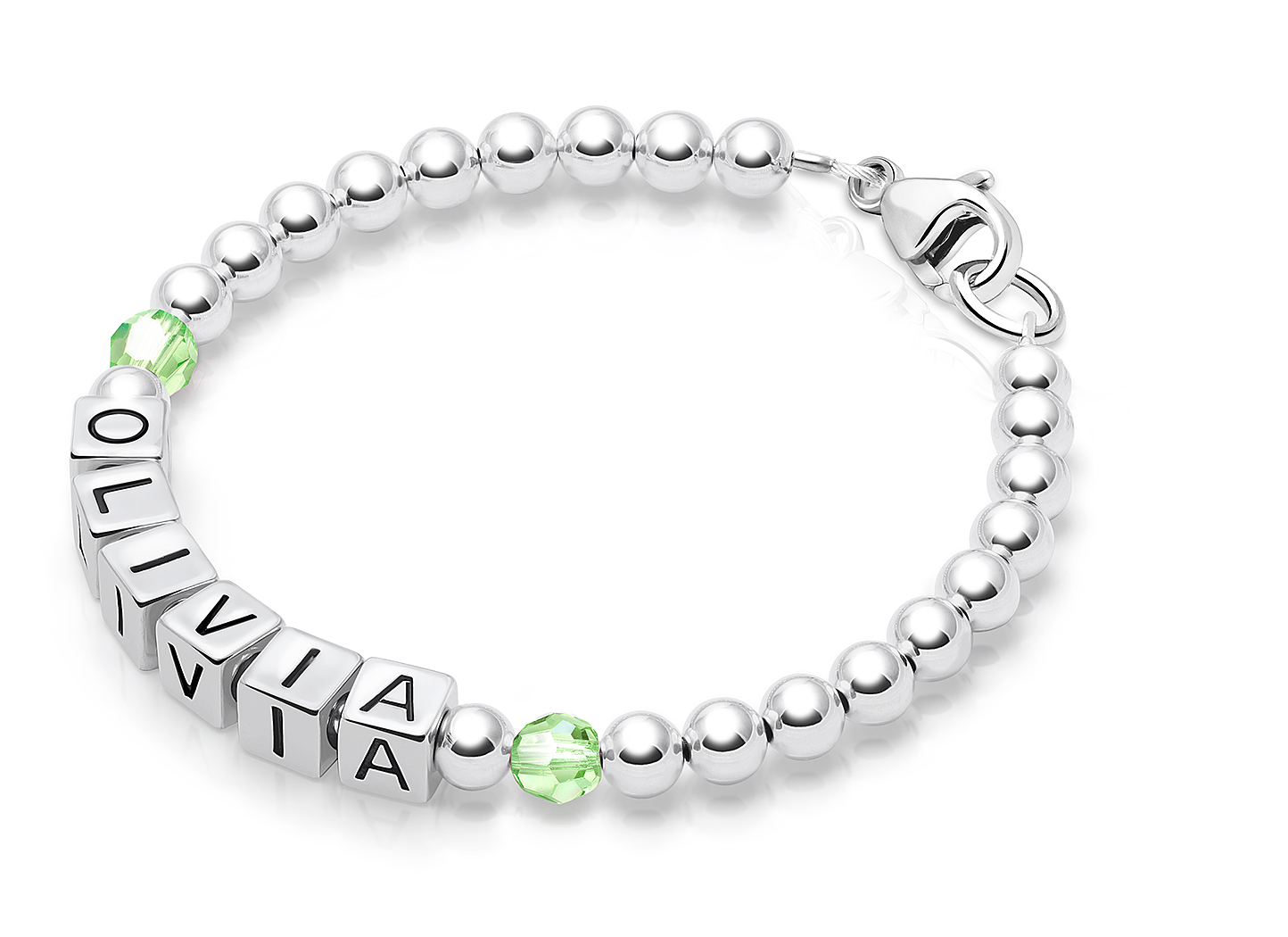 Enlarged to Show Detail<br/>August Birthstone Shown