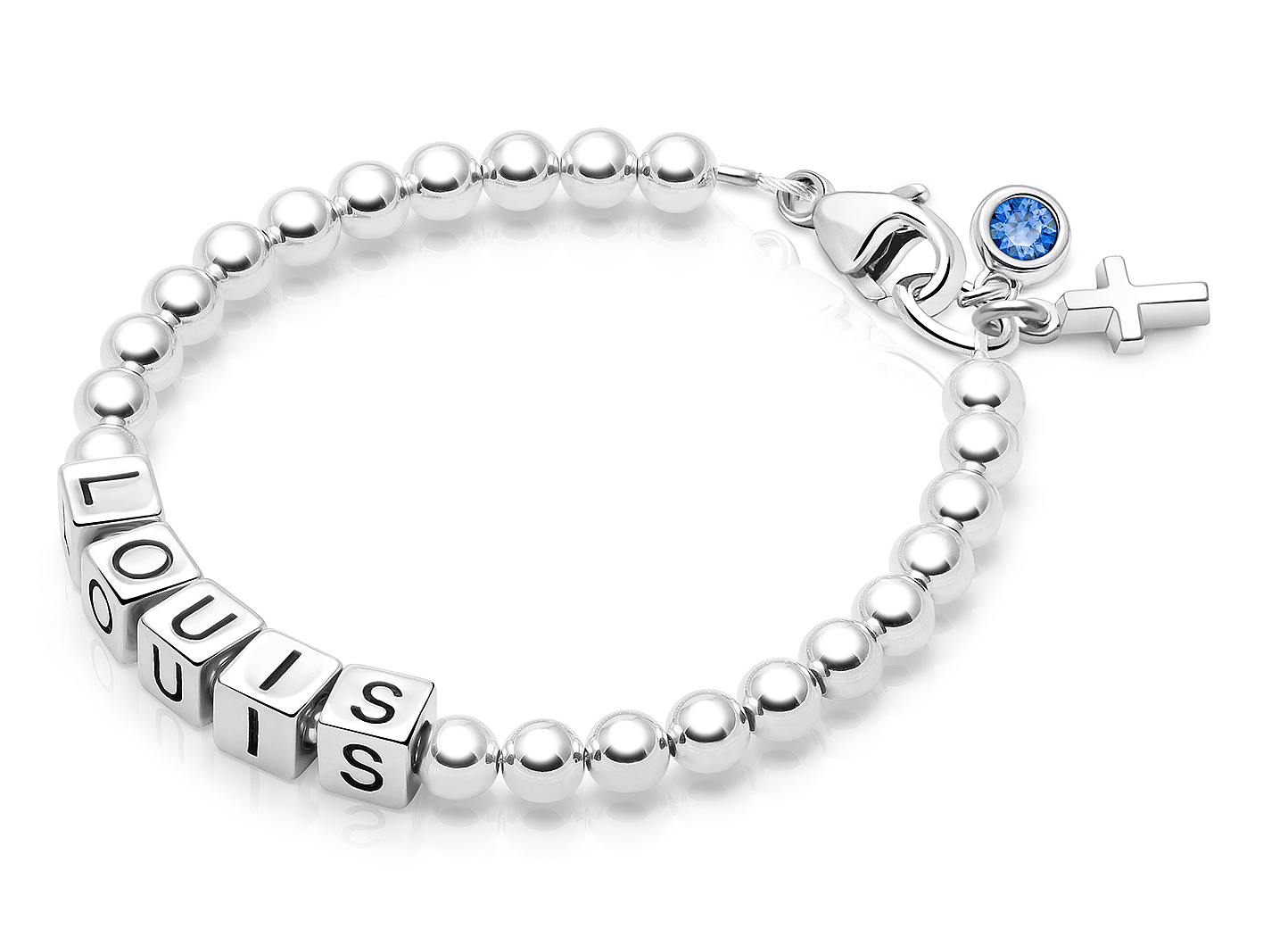 Shown with <u>Included</u> Cross - Birthstone Charm <u>NOT</u> Included<br />( add the charms your child would love )
