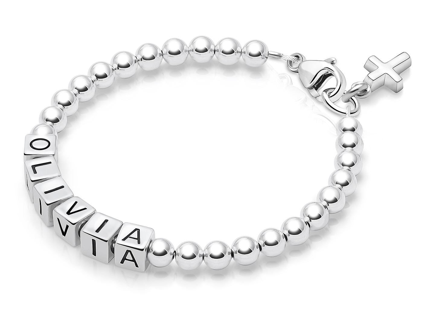 Enlarged to Show Detail<br />Shown with <u>Included</u> Cross Charm