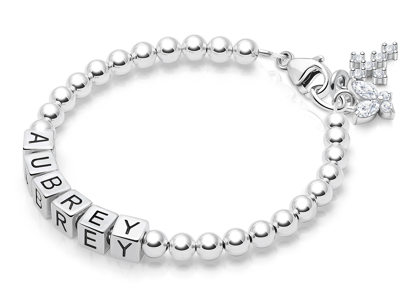 Shown with <u>Upgraded</u> Cross - Butterfly Charm <u>NOT</u> Included<br />( add the charms your child would love )