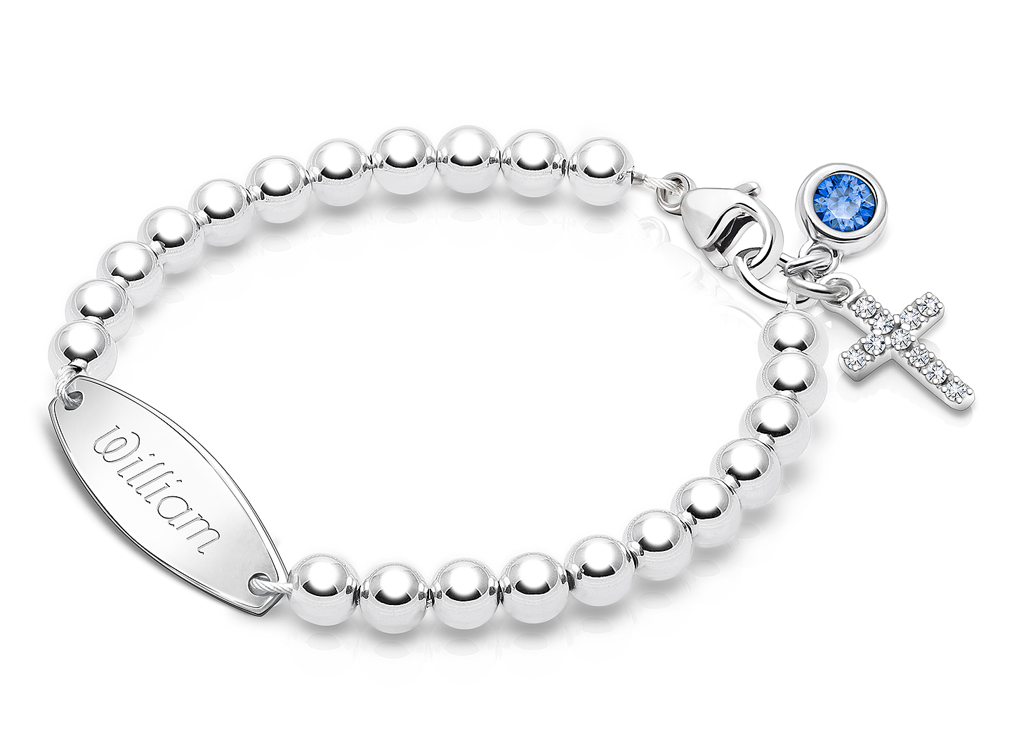 Shown with <u>Upgraded</u> Cross - Birthstone Charm <u>NOT</u> Included<br />( add the charms your child would love )