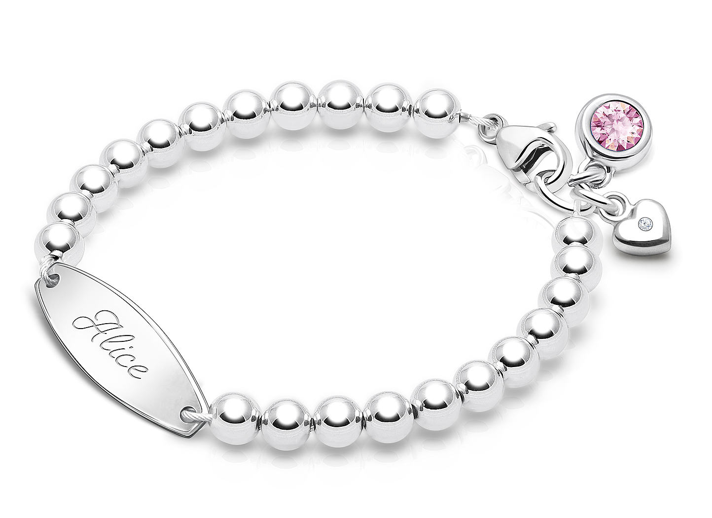 CZ & Heart Charms <u>NOT</u> Included<br />( add the charms your child would love )