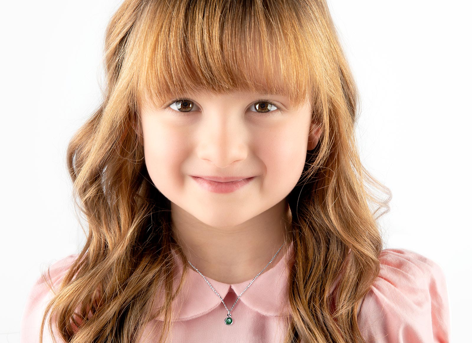 Necklace Shown on 5 Year Old Girl