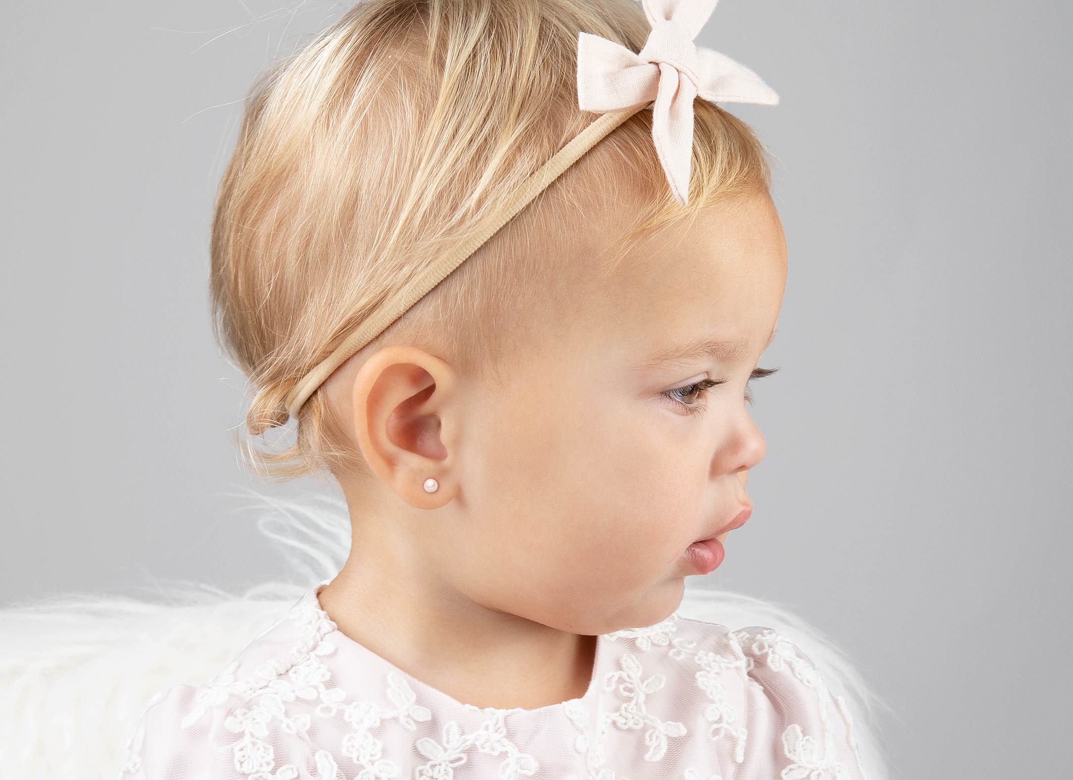 Earring Shown on 1 Year Old Girl