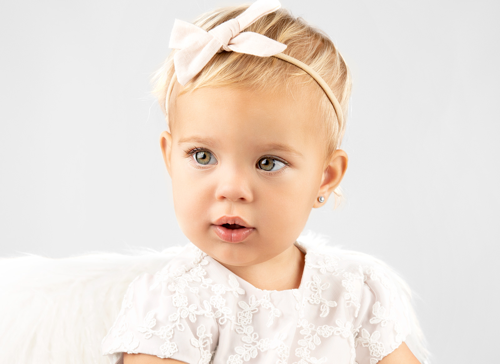 Earring Shown on 1 Year Old Girl