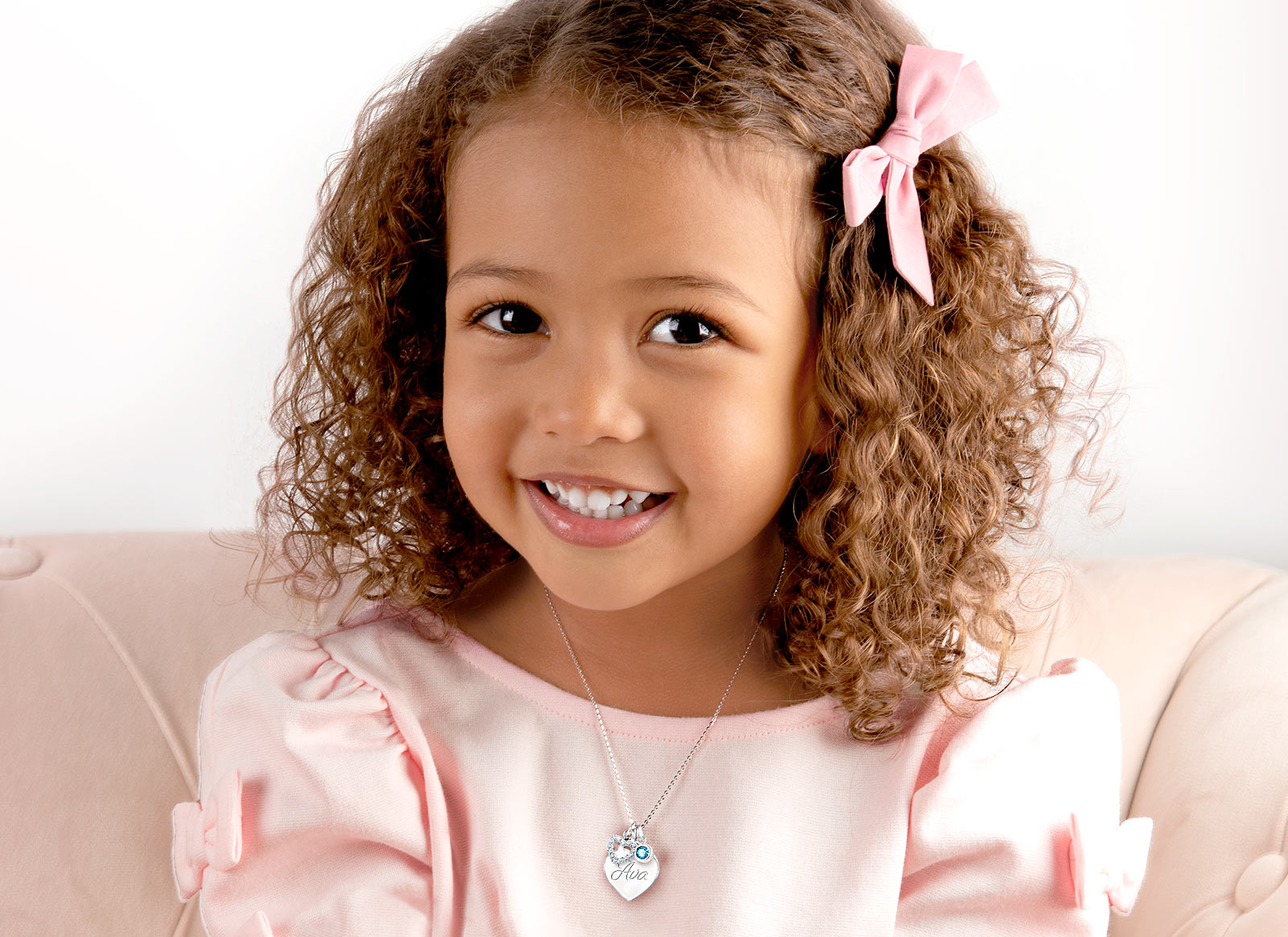 Example Necklace Shown on 4 Year Old Girl