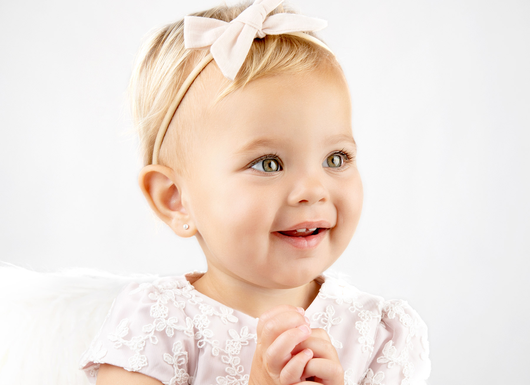 Earring Shown on 1 Year Old Girl