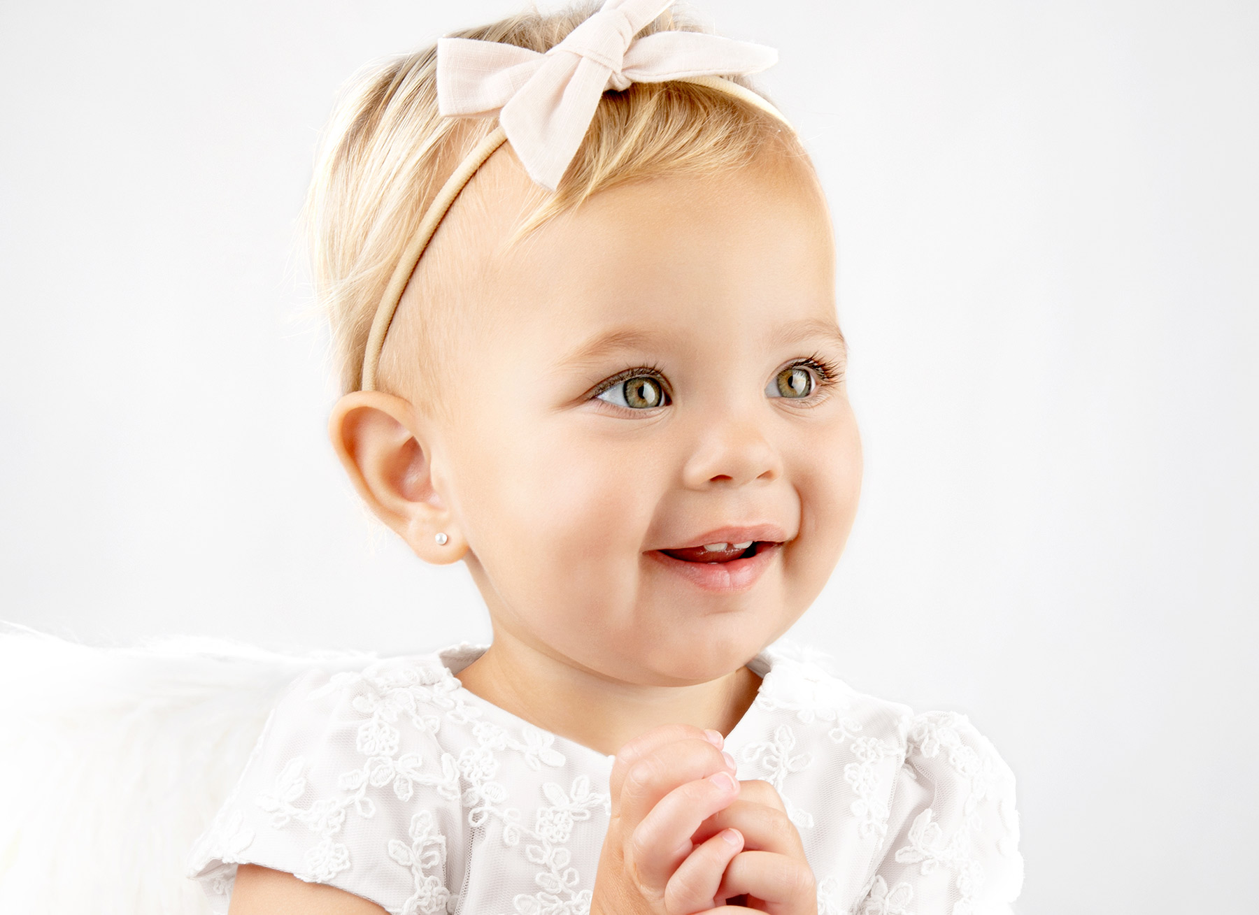 Earring Shown on 1 Year Old Girl