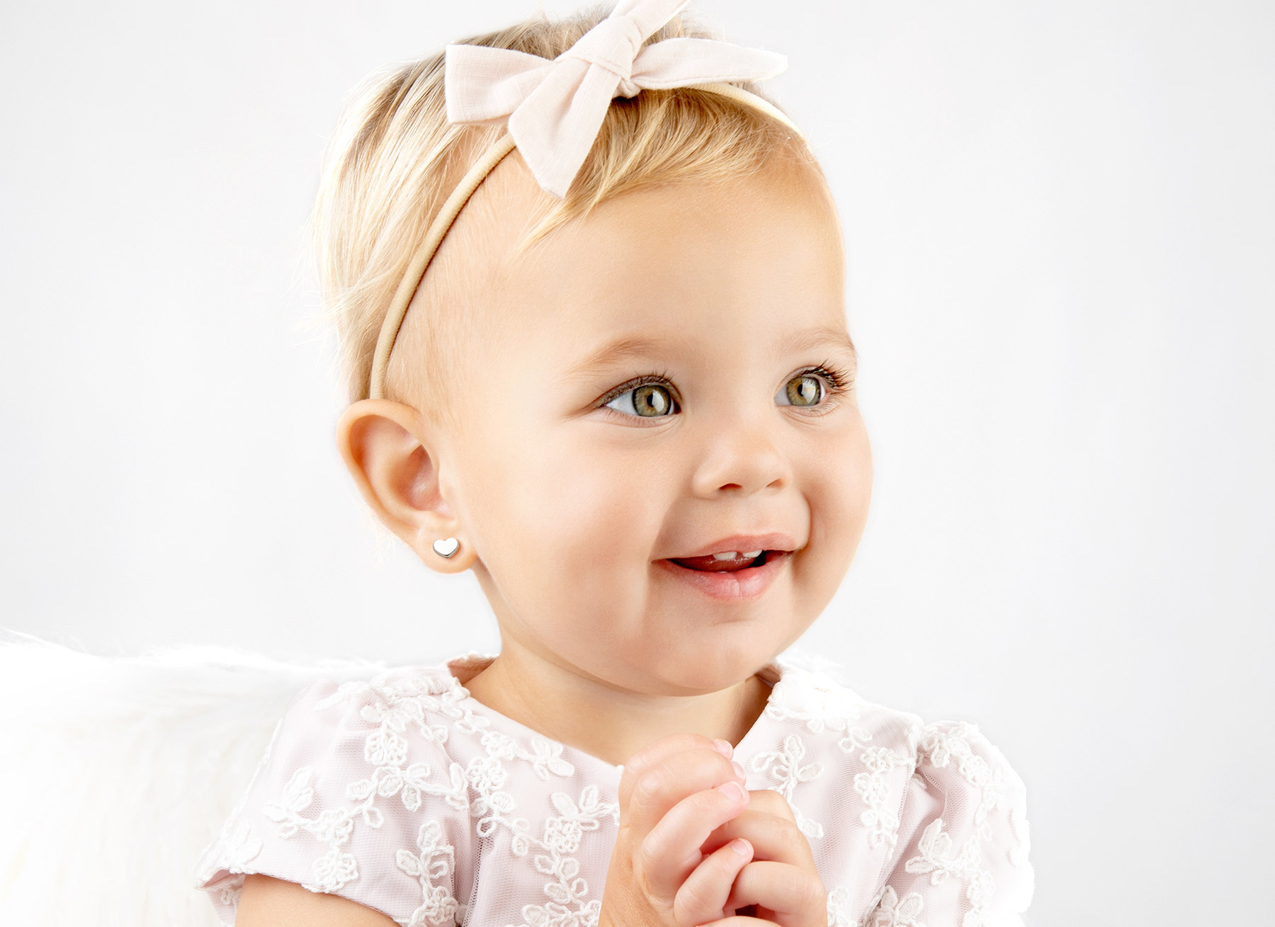 Earring Shown on 1 Year Old Girl