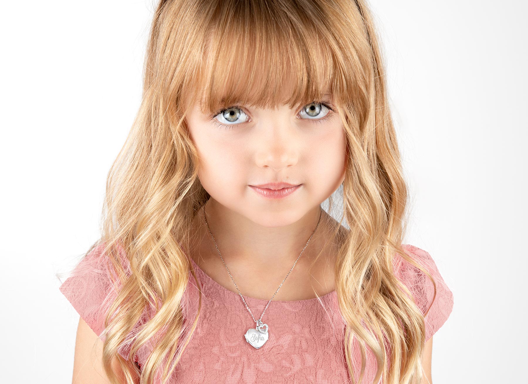 Example Necklace Shown on 5 Year Old Girl