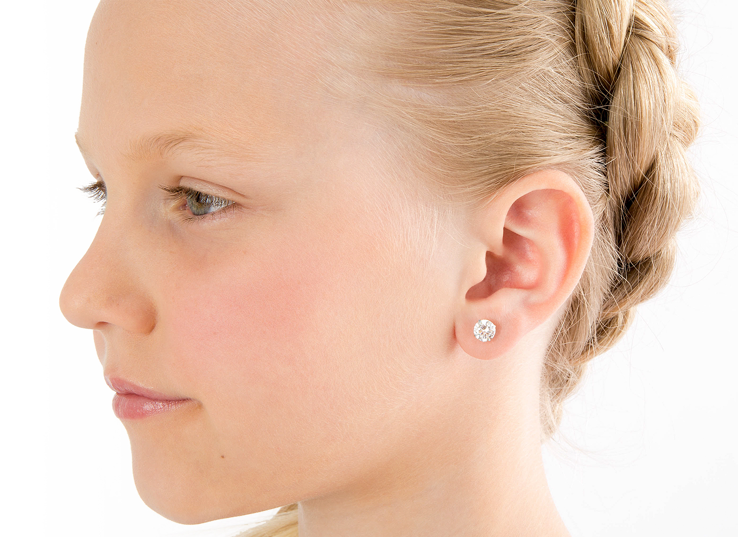 Earring Shown on 10 Year Old Model