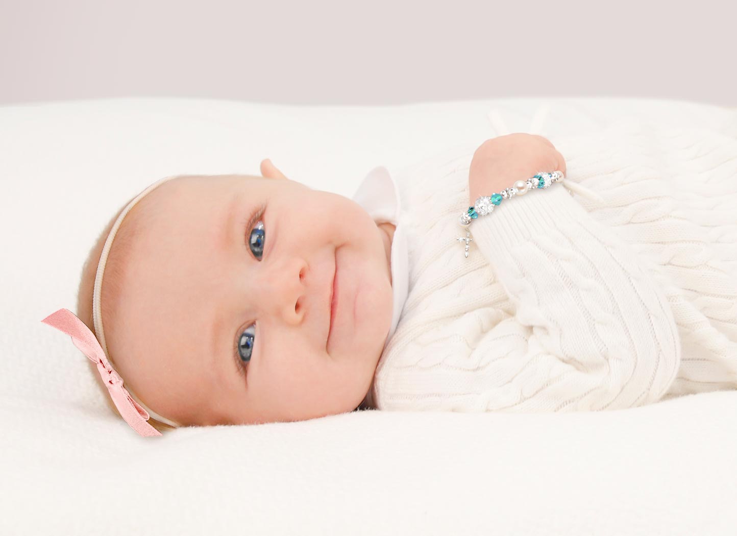 Example Bracelet Shown on Infant Girl<br />&nbsp