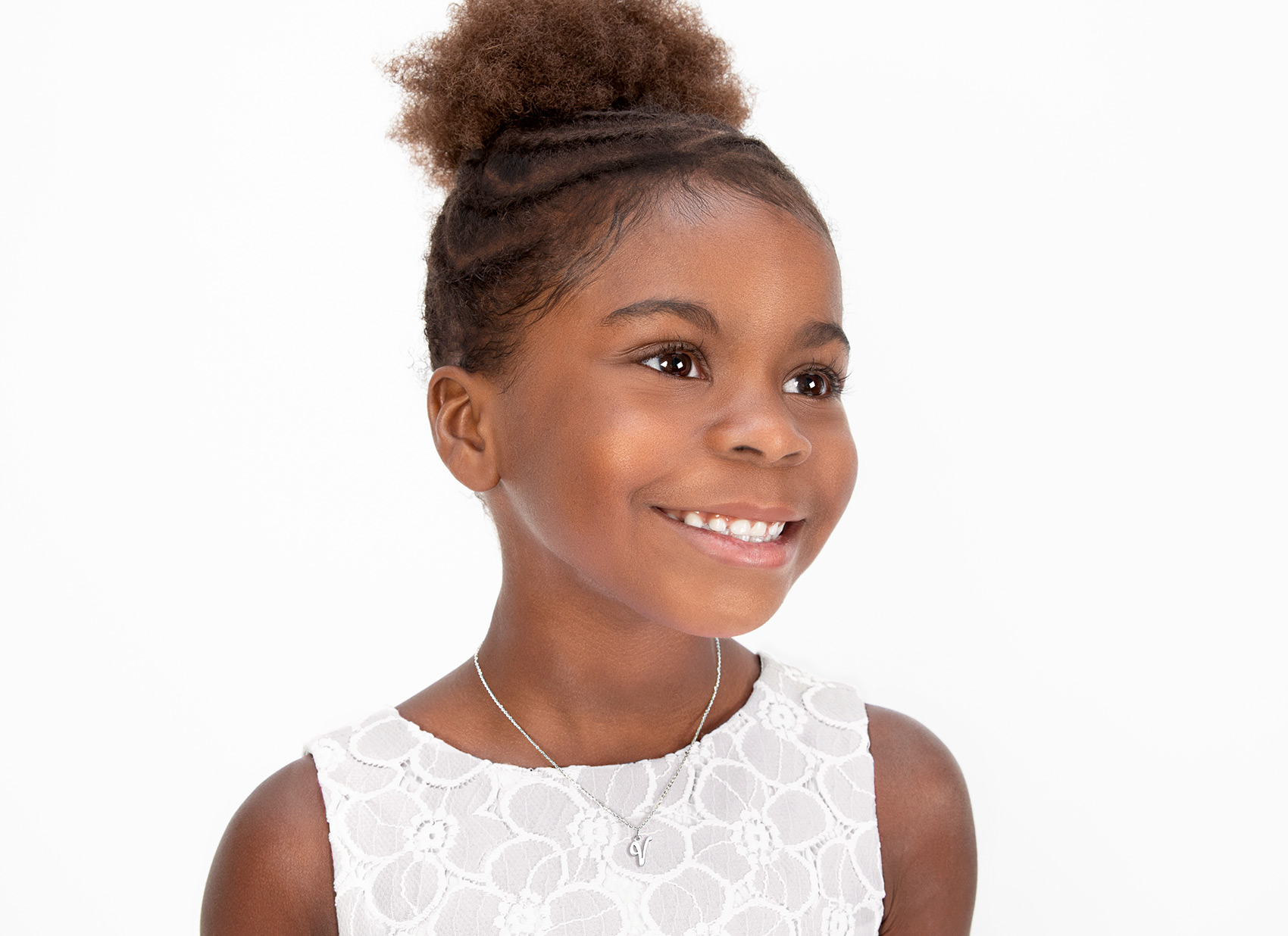 Necklace Shown on 7 Year Old Girl