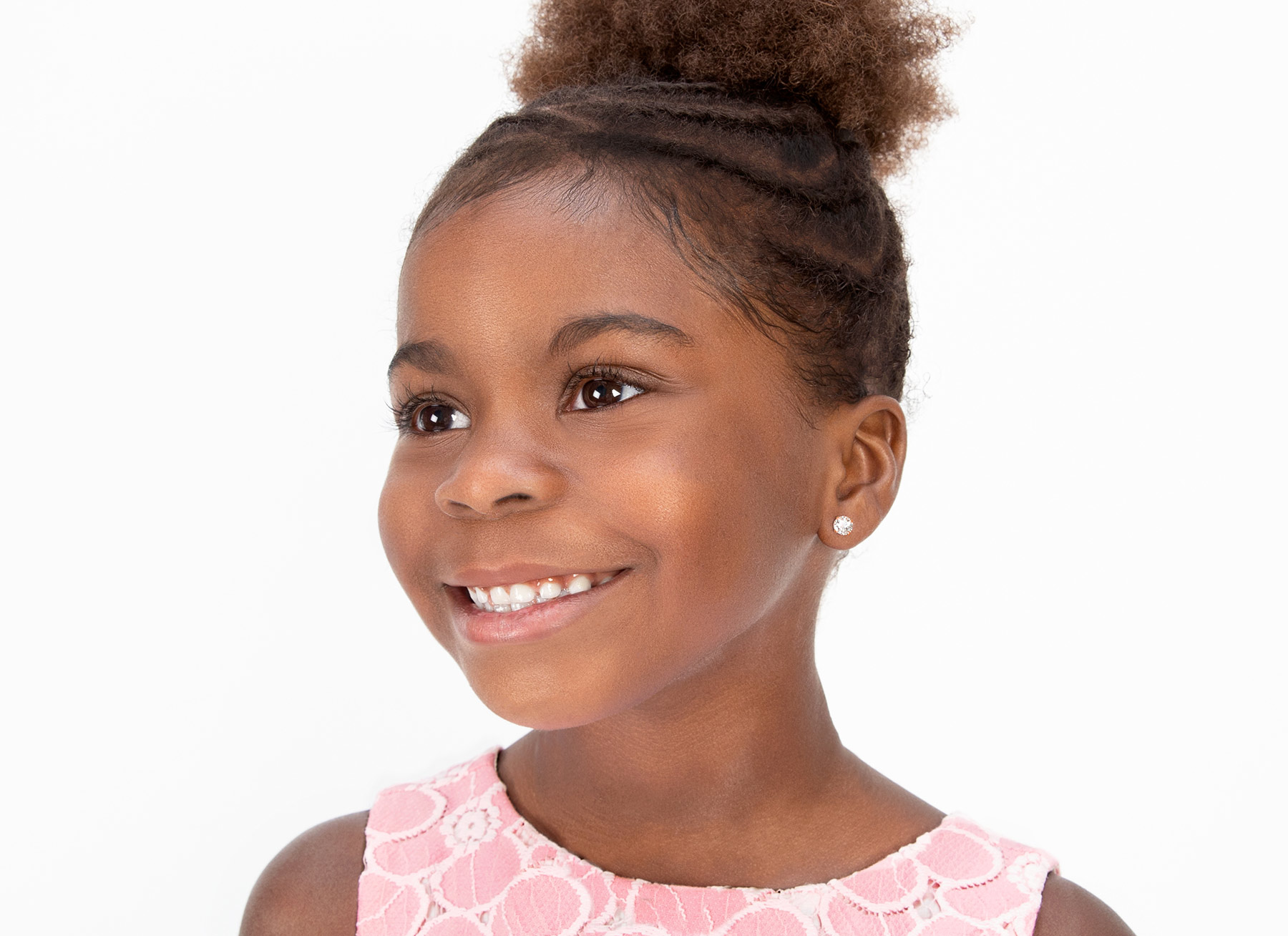 Earring Shown on 7 Year Old Girl